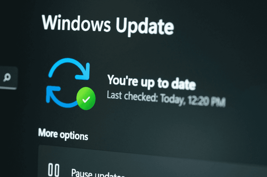 Windows Update settings screen showing February 2026 Patch Tuesday security updates being applied