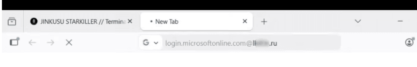 Diagram of Starkiller phishing service workflow showing real-time proxy attack on MFA-protected login page